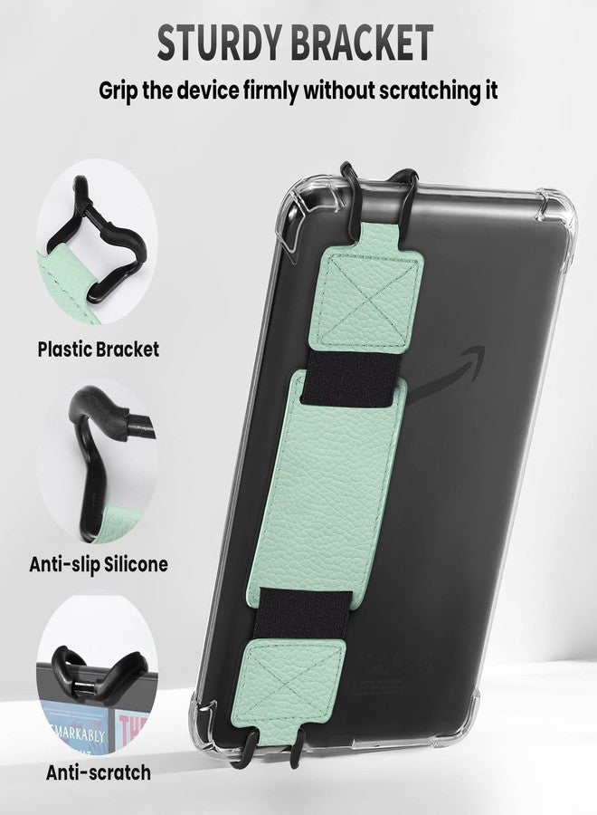 MoKo 2 Pack Security Hand Strap for 6-8" Kindle eReaders Fire Tablet -Kindle/Kobo/Voyaga/Lenovo/Sony E-Book Tablet, High-Elasticity Versatile Hand Strap Lightweight Finger Grip Holder, Agave Green - Image 4