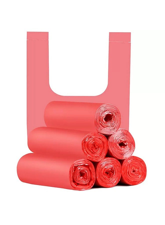 100-Piece Disposable Garbage Bag Set Red - Image 1