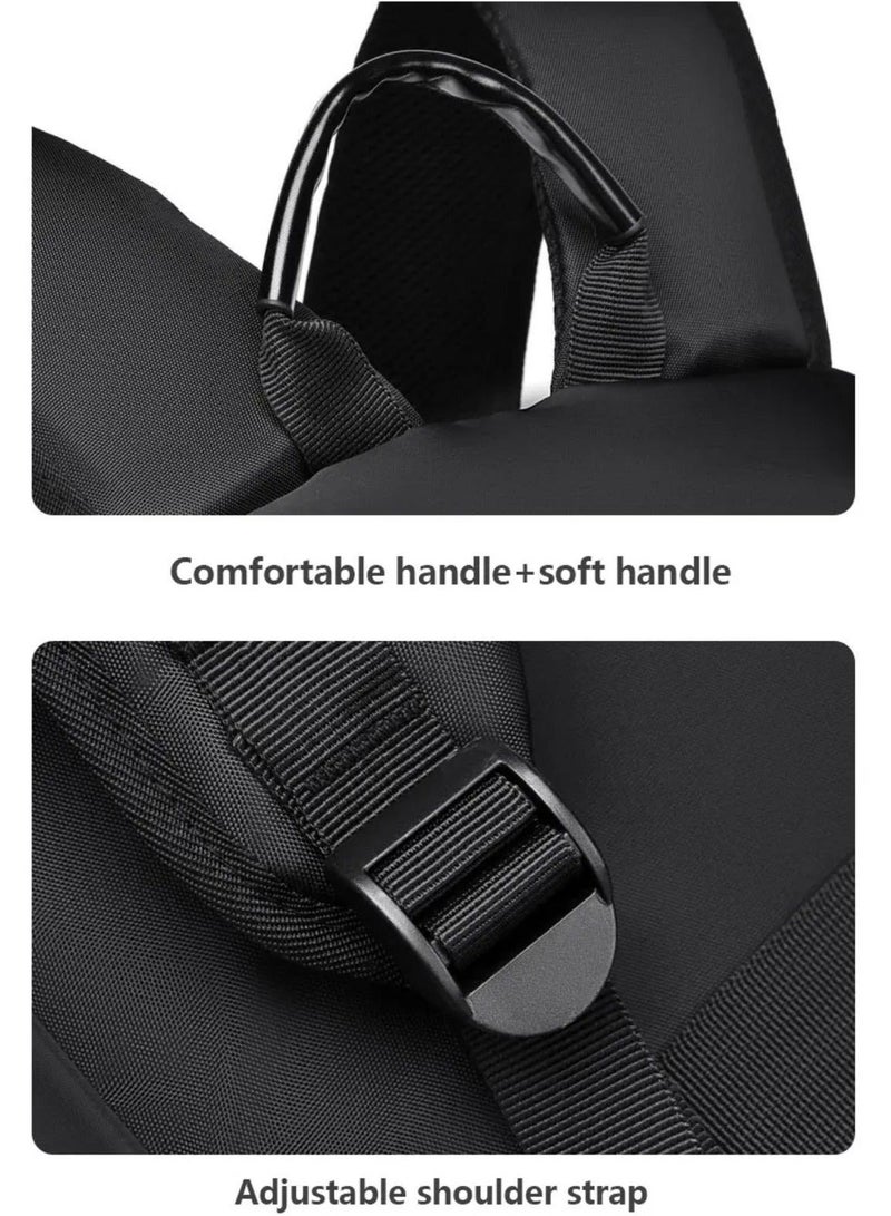 هاي لاين ستور سويفت باج حقيبة ظهر مقاومة للماء متعددة الجيوب بتصميم عصري لحفظ اللاب توب والأغراض الشخصية، لون أسود - Image 3