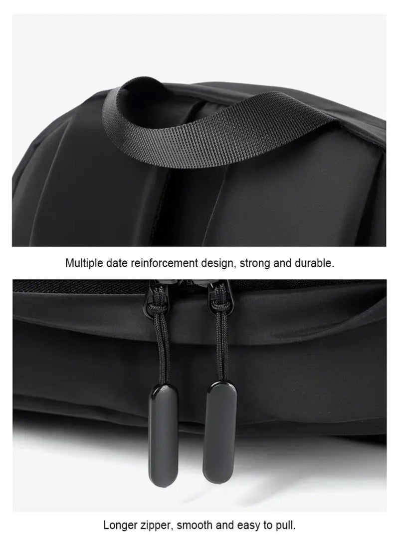 هاي لاين ستور سويفت باج حقيبة ظهر مقاومة للماء متعددة الجيوب بتصميم عصري لحفظ اللاب توب والأغراض الشخصية، لون أسود - Image 5