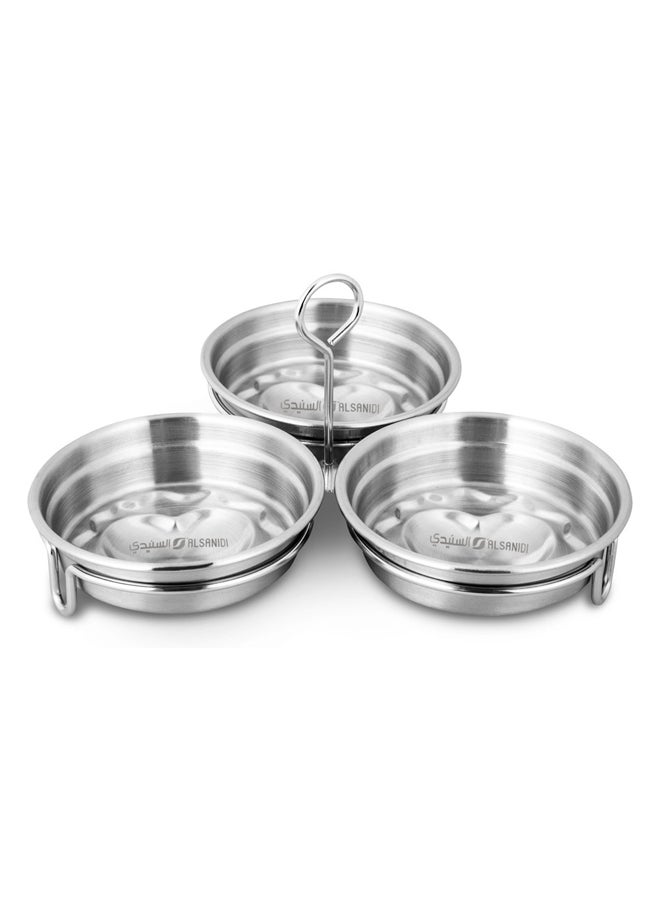 AL SANIDI Egg cooker with steamer, Silver,Size 9 Cm  - Image 1