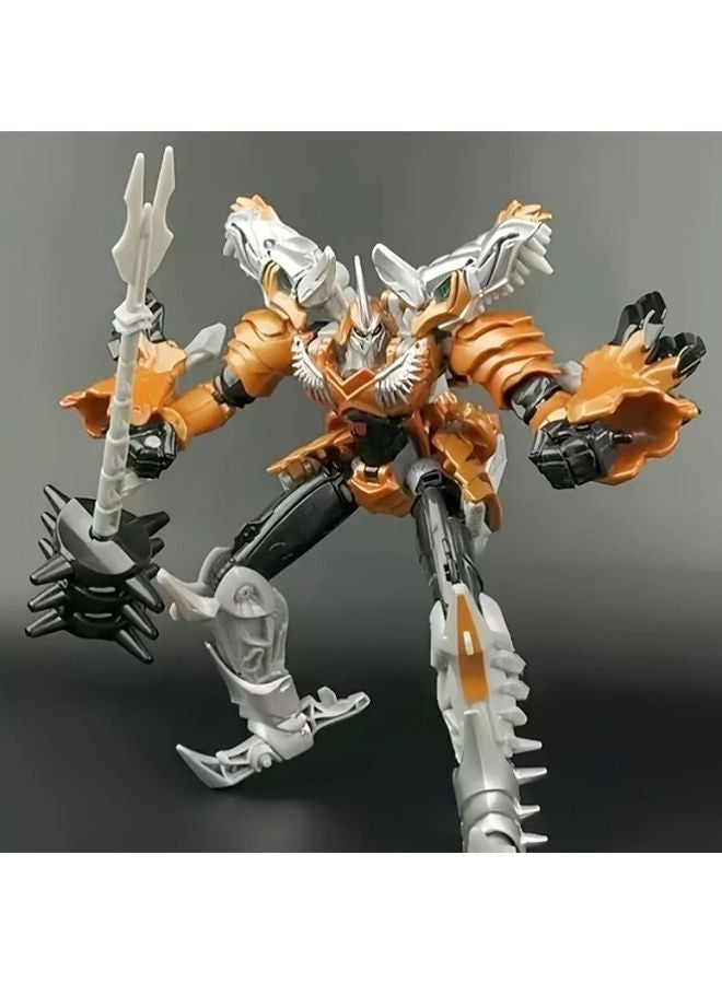 Multi Purpose Mecha Model Highly Detailed Collectible Figure Movable Joints Orange Black - Image 2
