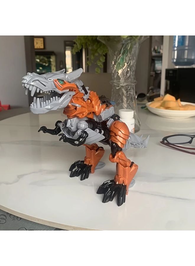 Multi Purpose Mecha Model Highly Detailed Collectible Figure Movable Joints Orange Black - Image 4