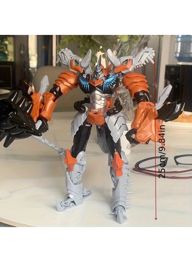 Multi Purpose Mecha Model Highly Detailed Collectible Figure Movable Joints Orange Black - Image 1