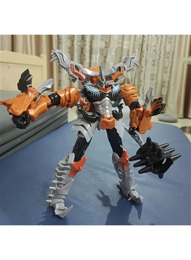 Multi Purpose Mecha Model Highly Detailed Collectible Figure Movable Joints Orange Black - Image 5