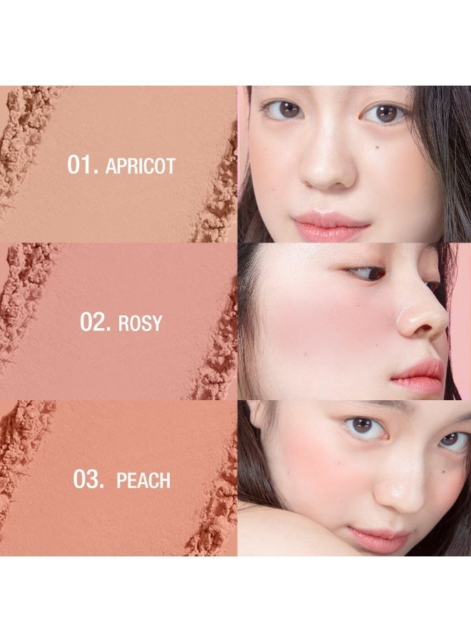 O.TWO.O Silky Glow Blush Powder No. 02 Rosy - 5g - Image 5