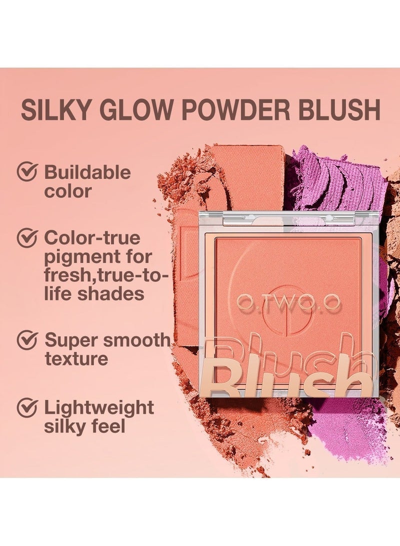 O.TWO.O Silky Glow Blush Powder No. 02 Rosy - 5g - Image 4