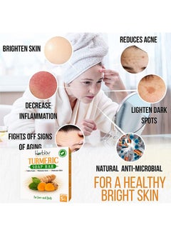 Herblov Natural Turmeric Soap Bar For Face & Bodyturmeric Skin Brightening Soap For Dark Spots Intimate Areas Underarmsturmeric Face Wash Reduces Acne Fades Scars & Cleanses Skin5Oz Made In Usa…  - Image 2