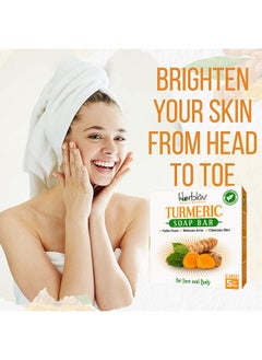 Herblov Natural Turmeric Soap Bar For Face & Bodyturmeric Skin Brightening Soap For Dark Spots Intimate Areas Underarmsturmeric Face Wash Reduces Acne Fades Scars & Cleanses Skin5Oz Made In Usa…  - Image 3