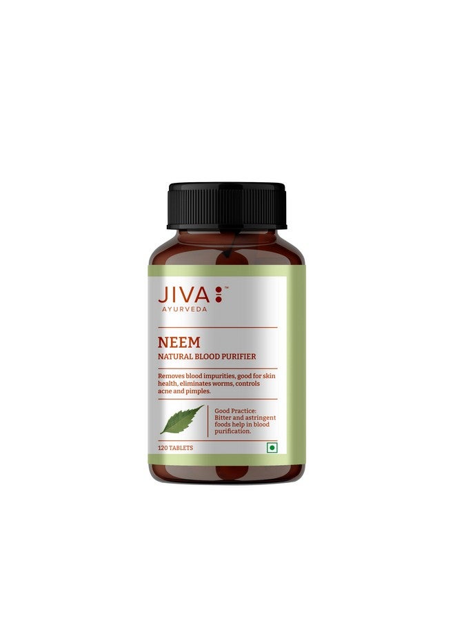 Jiva Combo Of Neem Tablet - 120 & Neem Syrup 200 ml | 100% Ayurvedic Formula | Purifies Blood & Improves Circulation | Helps With Acne, Pimples, Itching And Blisters (Combo of 2) - Image 2