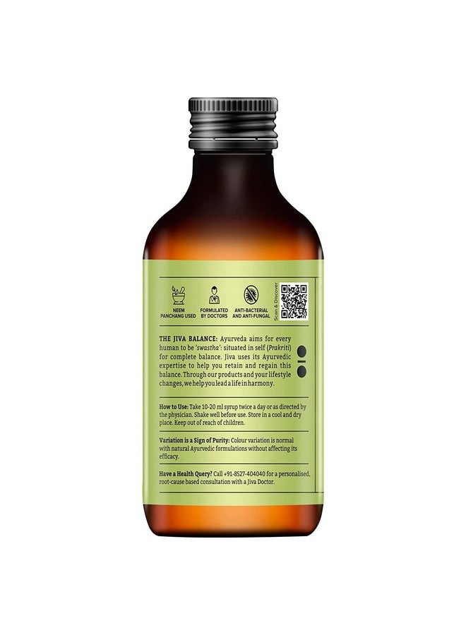 Jiva Combo Of Neem Tablet - 120 & Neem Syrup 200 ml | 100% Ayurvedic Formula | Purifies Blood & Improves Circulation | Helps With Acne, Pimples, Itching And Blisters (Combo of 2) - Image 4