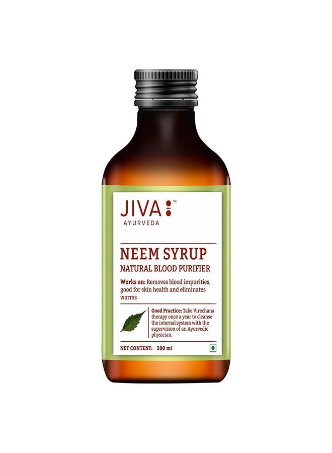 Jiva Combo Of Neem Tablet - 120 & Neem Syrup 200 ml | 100% Ayurvedic Formula | Purifies Blood & Improves Circulation | Helps With Acne, Pimples, Itching And Blisters (Combo of 2) - Image 3