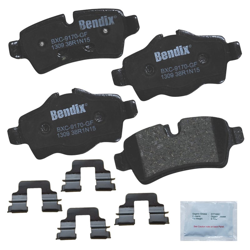 Bendix Priority1 CFC1309 Ceramic Rear Brake Pads for Mini Cooper 20162007