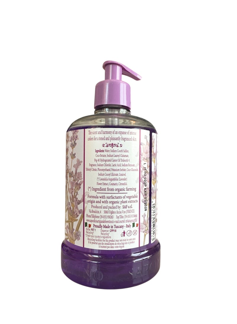 SAPONIFICIO ARTIGIANALE FIORENTINO Lavender Liquid Soap (500ml) - Image 2