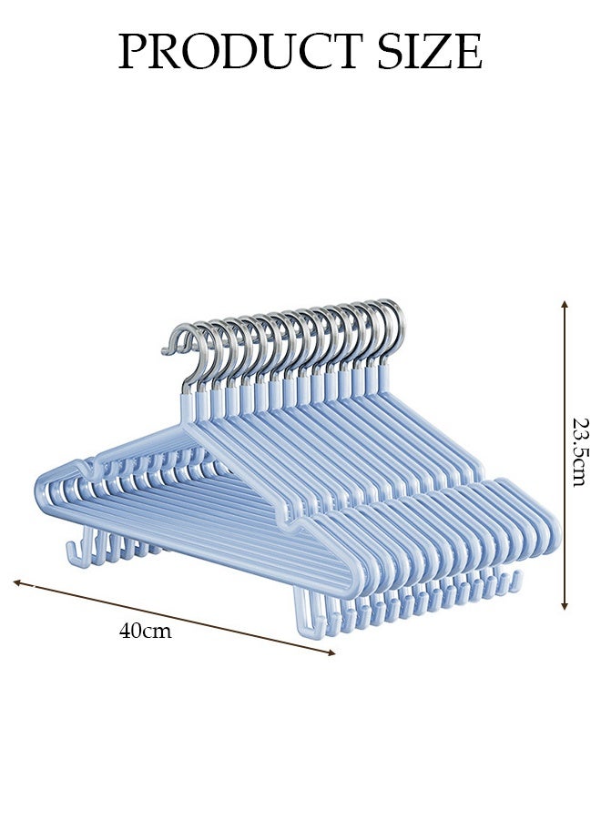 DUNISO 30Pcs Stainless Steel Clothes Hangers Non-Slip Rubber Coated Metal Hangers with Notches Space Saving Storage Organiser Hangers Multi-functional Durable Heavy Duty Strong Clother Hanger for Shirt Pants Dress - Image 4