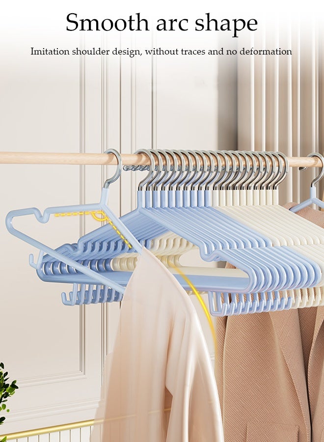 DUNISO 30Pcs Stainless Steel Clothes Hangers Non-Slip Rubber Coated Metal Hangers with Notches Space Saving Storage Organiser Hangers Multi-functional Durable Heavy Duty Strong Clother Hanger for Shirt Pants Dress - Image 2