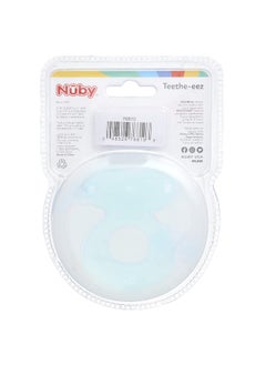 Nuby Nuby, Silicone Teether, Teethe-eez, 3+ Months, Aqua, 2 Piece Set  - Image 2