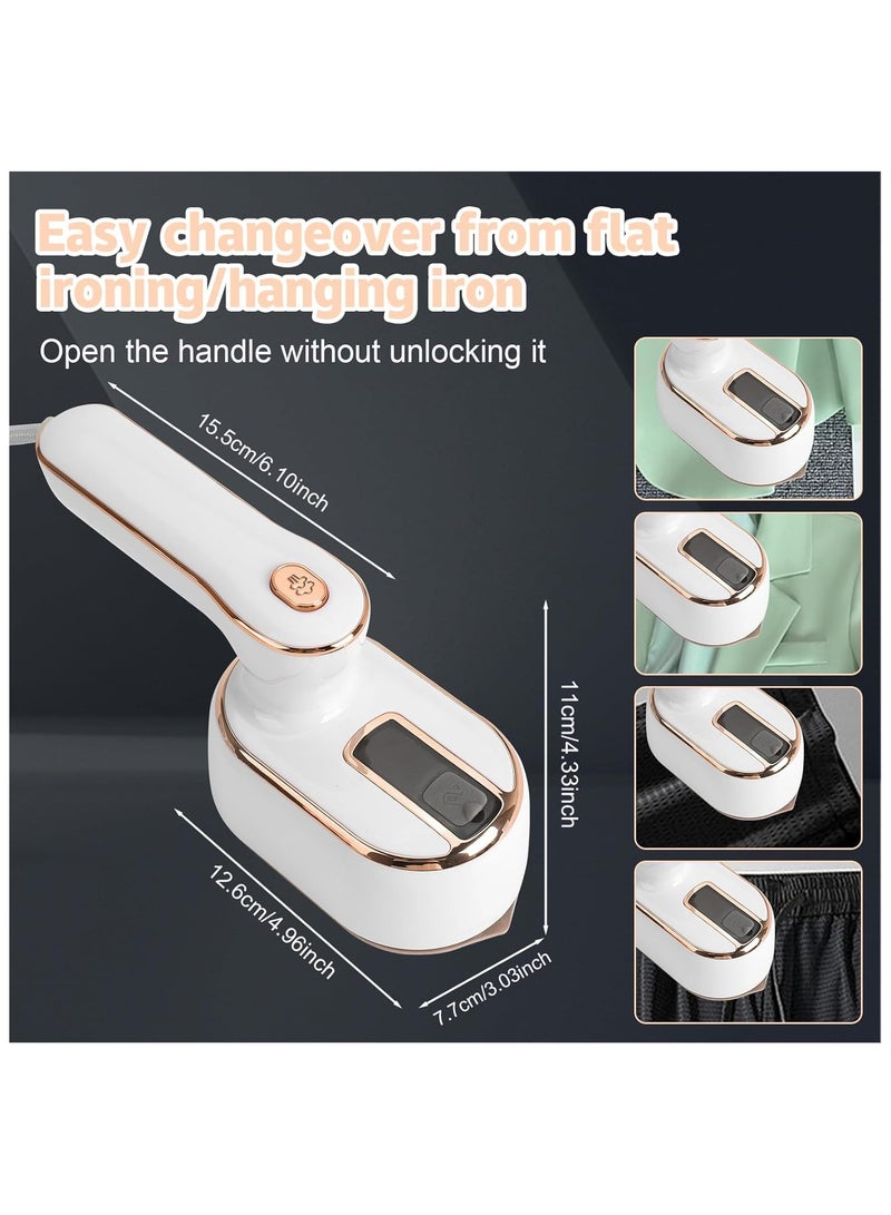 ارواق مكواة بخار صغيرة 1000 واط، مكواة سفر صغيرة محمولة، 20 ثانية، تسخين سريع، قابلة للطي، مكواة سفر محمولة صغيرة للمنزل أثناء التنقل، خزان مياه 100 مل - Image 2