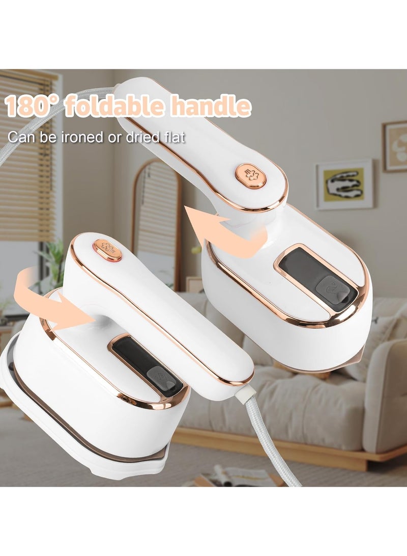 ارواق مكواة بخار صغيرة 1000 واط، مكواة سفر صغيرة محمولة، 20 ثانية، تسخين سريع، قابلة للطي، مكواة سفر محمولة صغيرة للمنزل أثناء التنقل، خزان مياه 100 مل - Image 4