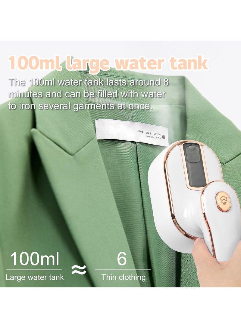 ارواق مكواة بخار صغيرة 1000 واط، مكواة سفر صغيرة محمولة، 20 ثانية، تسخين سريع، قابلة للطي، مكواة سفر محمولة صغيرة للمنزل أثناء التنقل، خزان مياه 100 مل - Image 5