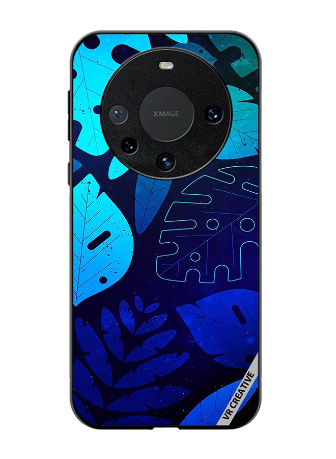 VR CREATIVE Protective Case Cover For Huawei Mate 60 Blue Tropical Leaves Design Multicolour - Image 1