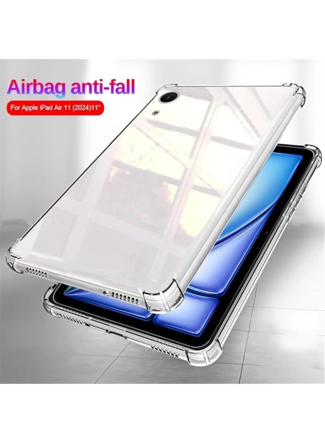 جراب شفاف لجهاز iPad Air 11 2024 - غطاء خلفي ناعم من مادة TPU، غطاء نحيف مع حماية من الوسادة الهوائية، خفيف الوزن - شفاف (iPad Air 11 2024) - Image 3
