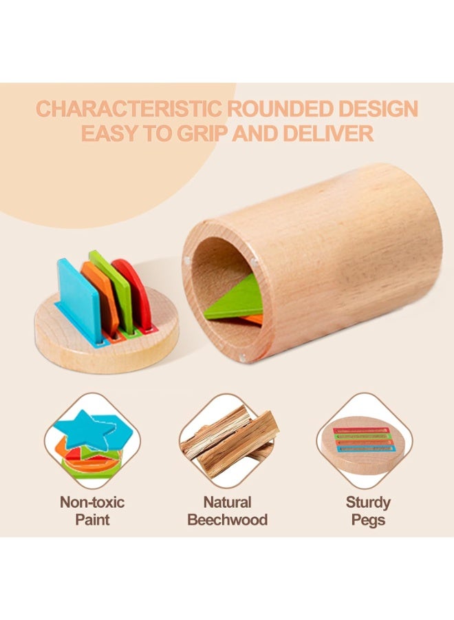 Soofam 3-in-1 toys (suitable for children aged 1-3), wooden color classification toys, wooden drawer box toys for toddlers, preschool learning activity educational matching games, sensory toys suitable for children aged 1-3 - Image 5