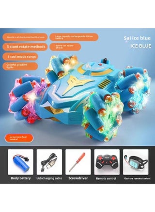 Drift Remote Control Car Four-wheel Drive Lateral Drift Stunt Car Double-sided Rotating Off-road Climbing Light Music Toy Car-Color:H6010 Remote Control Car + Gesture Remote Control [light Blue]-Proportion:1:24 - pzsku/ZA71734C90A4EDECE46E5Z/45/1746006410/212a31fb-159c-414d-acee-cd27aecb6f78