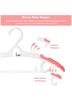 Excefore Toddler Hangers, 12 Pack 11" 14.6" Inch Size Adjustable Children's Heavy Duty Plastic Baby Clothes Hanger with Hooks, Non-Slip Stackable Hangers Kids Adult, Rainbow Color  - Image 5