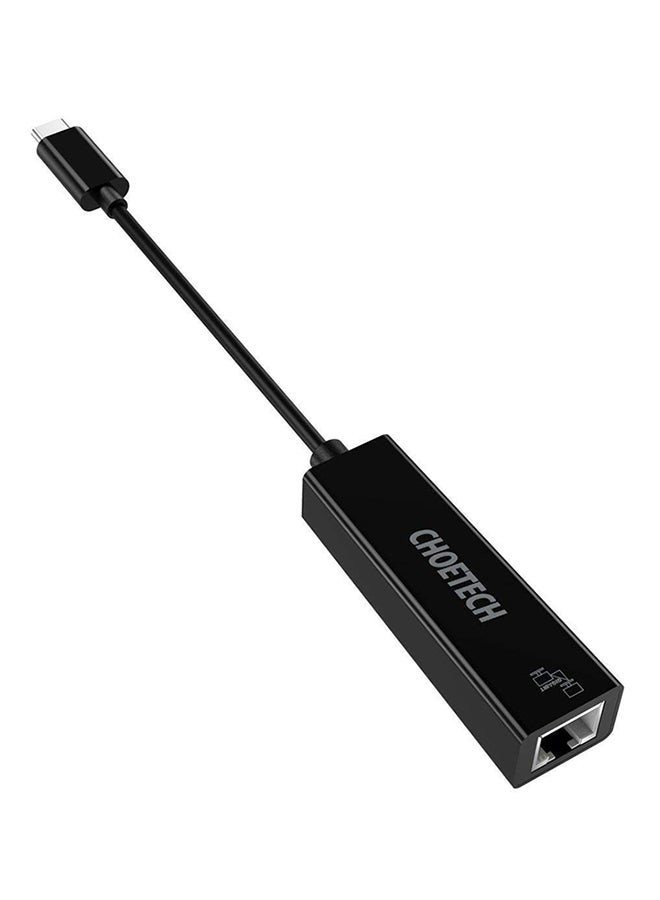 CHOETECH Usb 3.1 Type C Togigabit Ethernet Lan Network Adapter Black - Image 2