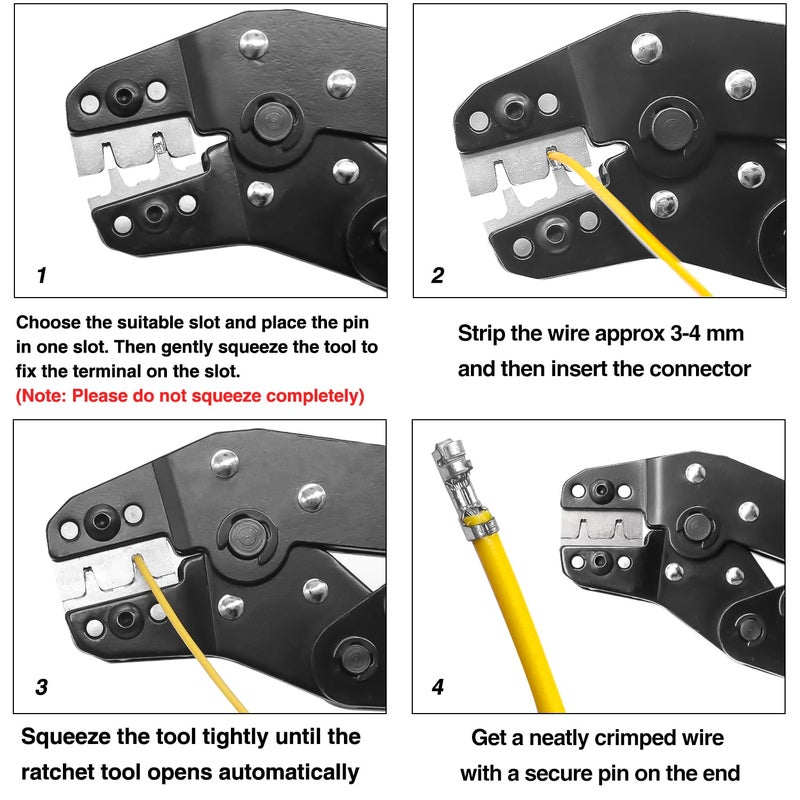 Taiss Dupont Crimping Tool Kit Ratcheting Wire Crimper with 2.54mm 600PCS Dupont Connectors and 560PCS JST XH Connectors,Dupont Crimper,JST Crimper(0.08-0.5mmÂ² 28-20AWG) - Image 2