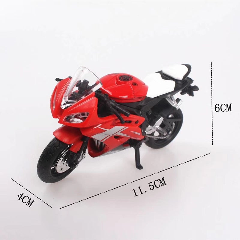 New 1:18 alloy motorcycle simulation locomotive model baking cake decoration scene ornaments.(Alloy Duka Black) - Image 2