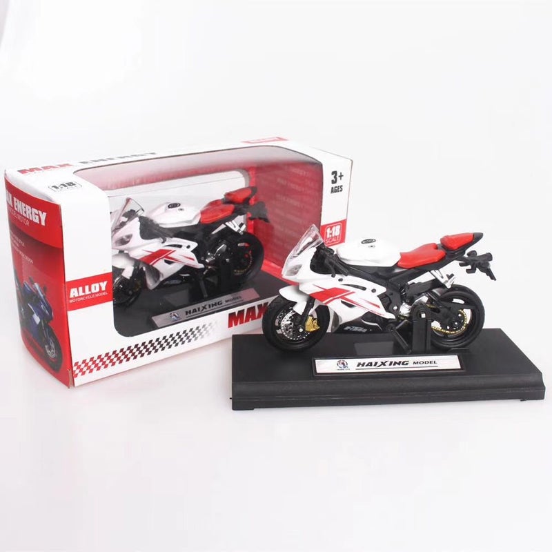 New 1:18 alloy motorcycle simulation locomotive model baking cake decoration scene ornaments.(Alloy Duka Black) - Image 4