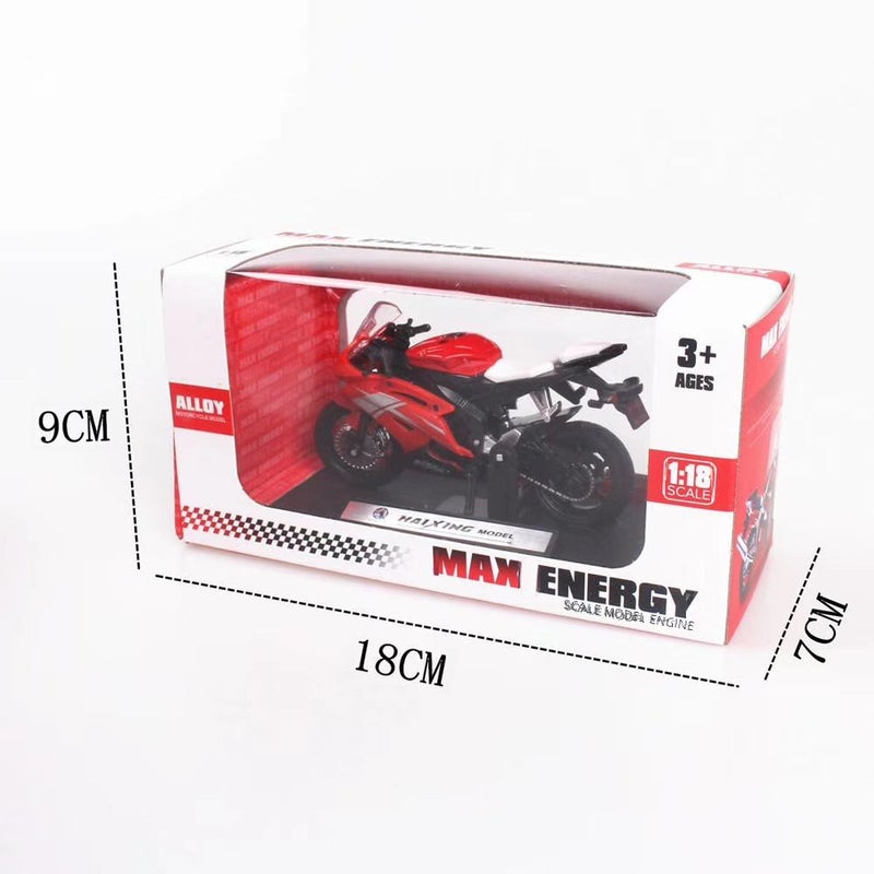 New 1:18 alloy motorcycle simulation locomotive model baking cake decoration scene ornaments.(Alloy Duka Black) - Image 5