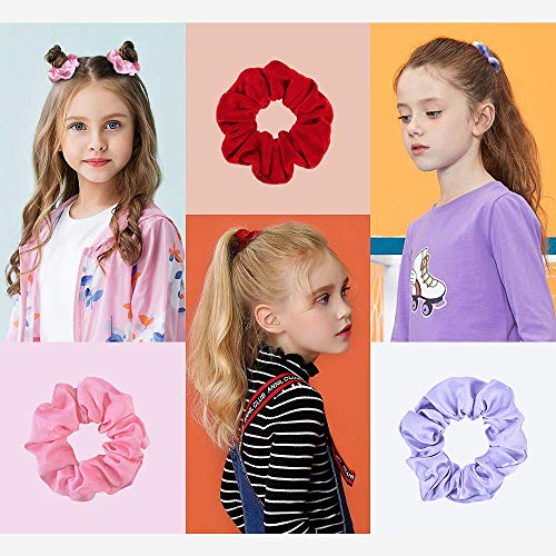 Cehomi 52 Pcs Velvet Hair Scrunchies Hair Bands for Women or Girls,Elastic Soft Ponytail Holder Hair Ties for Birthday, Party, Thanksgiving, Christmas - Image 2