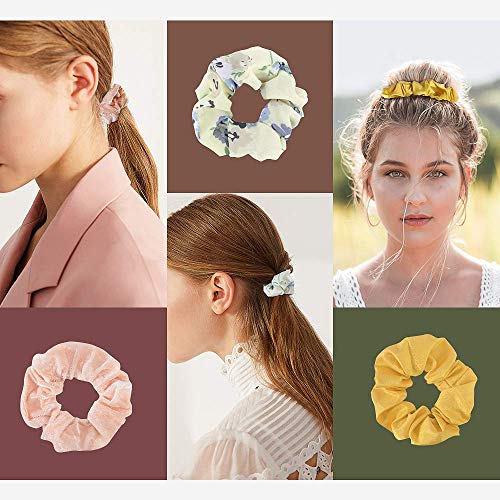 Cehomi 52 Pcs Velvet Hair Scrunchies Hair Bands for Women or Girls,Elastic Soft Ponytail Holder Hair Ties for Birthday, Party, Thanksgiving, Christmas - Image 3
