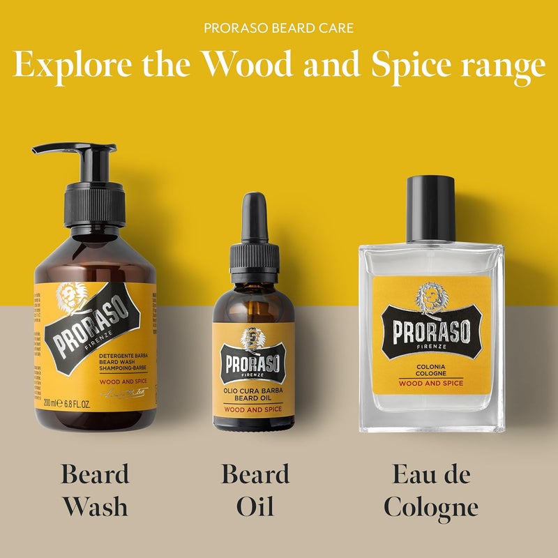 Proraso Cologne Wood and Spice 100ml Mens Fragrance with Earthy and Warm Notes Made in Italy - Image 4