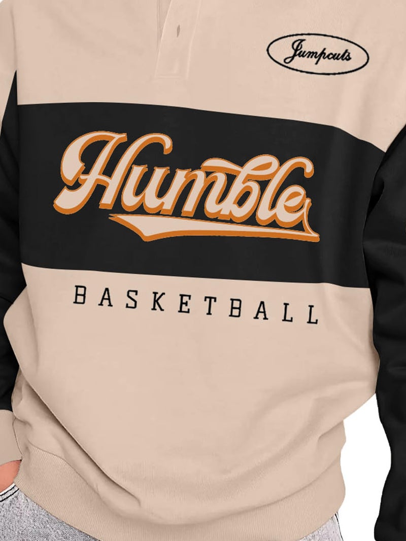 Jump Cuts||Mens Printed||Full Sleeve||Beige||Cotton Blend||Oversized Fit||Polo T-Shirt - Image 3