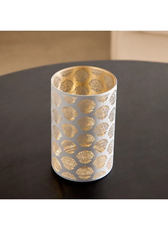 Home Box Asher Glass Candleholder 9 x 13.5 x 9 cm