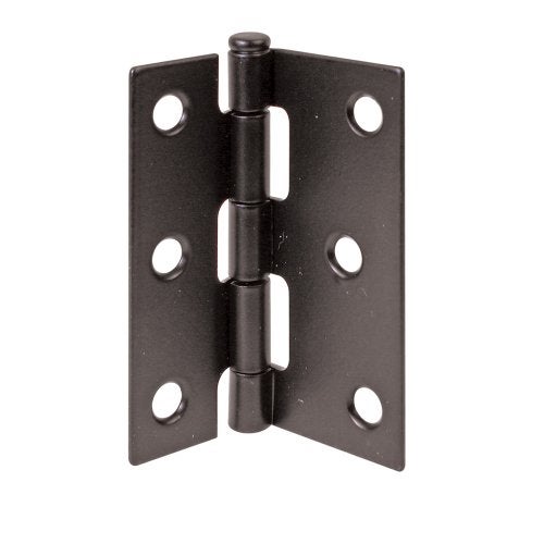 Prime-Line K 5039 Screen Door Replacement Hinges, 3 In. Long, Steel, Black (2 Pack) - Image 1