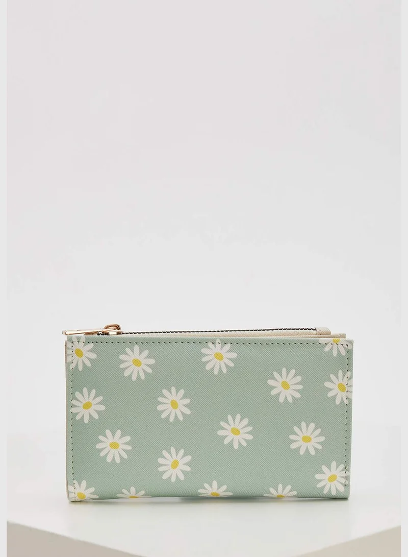 DeFacto Faux Leather Flower Print Wallet