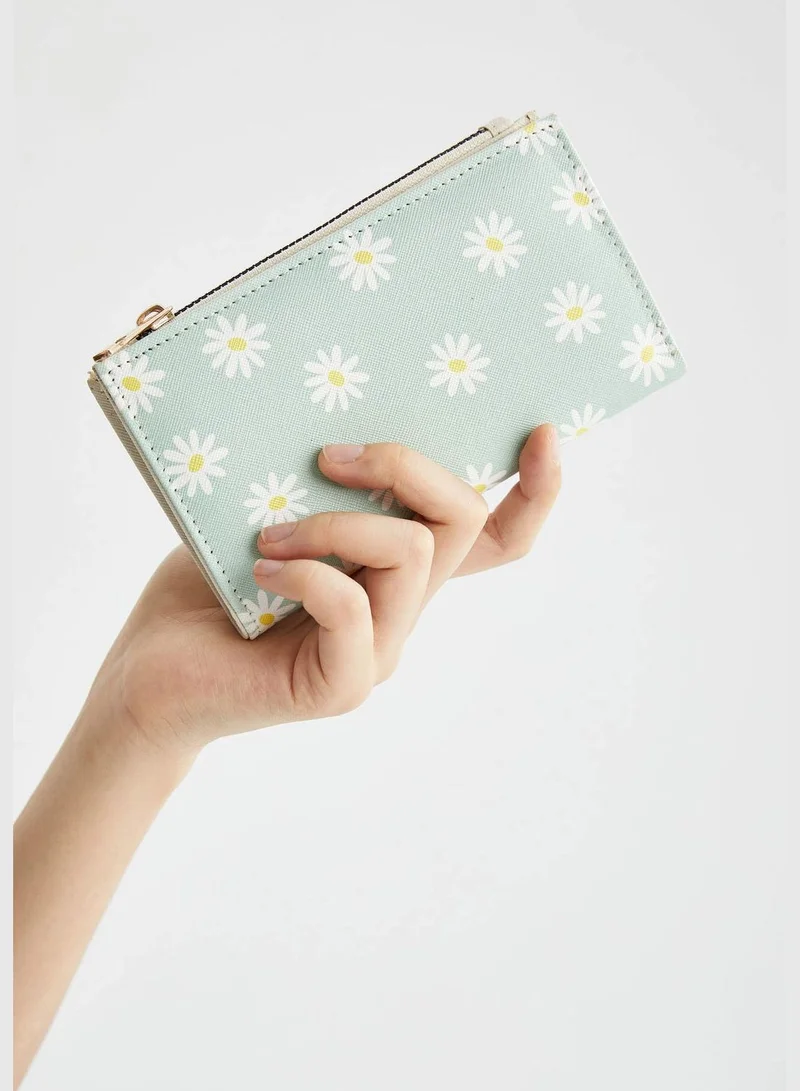 DeFacto Faux Leather Flower Print Wallet