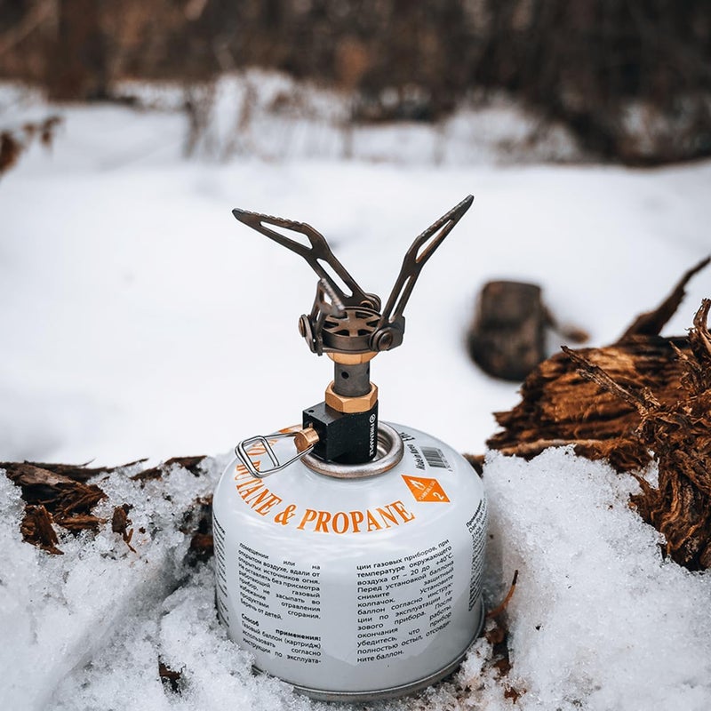 Fire-Maple FMS-300T Ultralight Titanium Backpacking Camping Gas Stove | 2600W Pocket Backpacking Cooking Folding Burner | Outdoor Trekking Hiking Fishing (Black) - Image 4