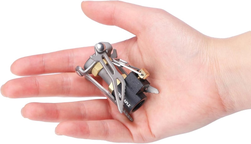 Fire-Maple FMS-300T Ultralight Titanium Backpacking Camping Gas Stove | 2600W Pocket Backpacking Cooking Folding Burner | Outdoor Trekking Hiking Fishing (Black) - Image 2