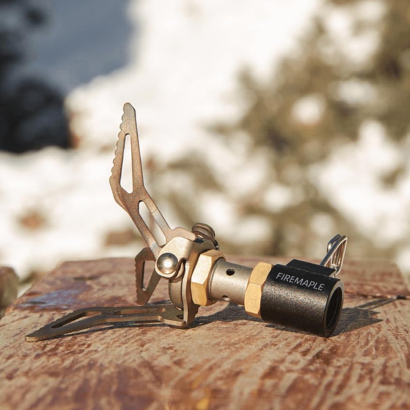 Fire-Maple FMS-300T Ultralight Titanium Backpacking Camping Gas Stove | 2600W Pocket Backpacking Cooking Folding Burner | Outdoor Trekking Hiking Fishing (Black) - Image 5