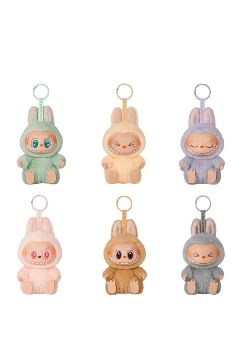 null - 【Random 1 pcs】Bubble Mart Labubu Generation II Heart Macaron Vinyl Face Blind Box Plush Doll Toy Ornaments-Specifications:A Random Second Generation-Color:Random Color 1 pcs - Image 1