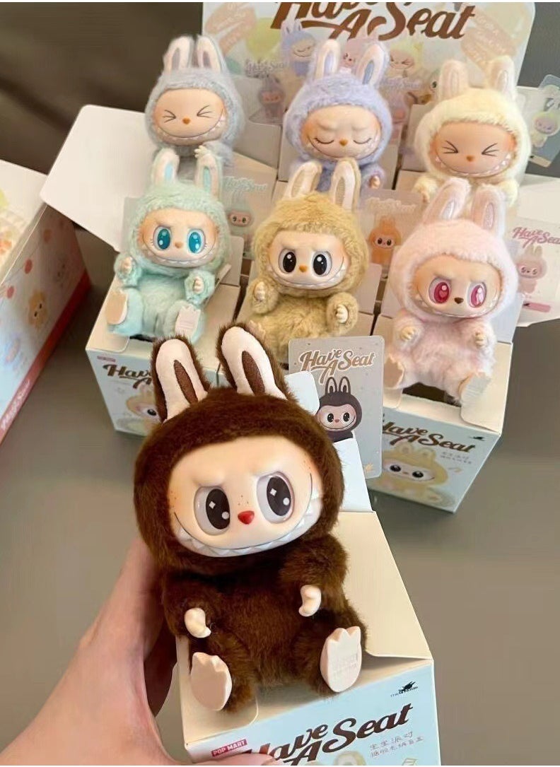 null - 【Random 1 pcs】Bubble Mart Labubu Generation II Heart Macaron Vinyl Face Blind Box Plush Doll Toy Ornaments-Specifications:A Random Second Generation-Color:Random Color 1 pcs - Image 1