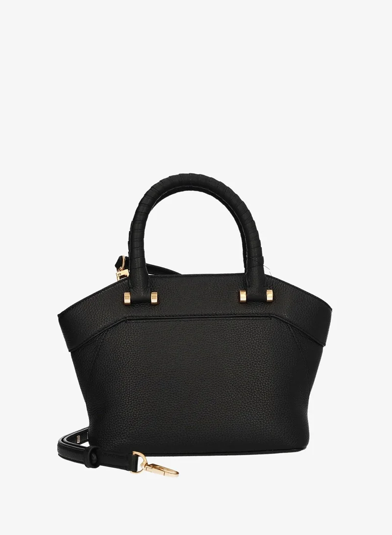 DKNY BLACK/GOLD Raegan Small Satchel for Women | Best Price UAE