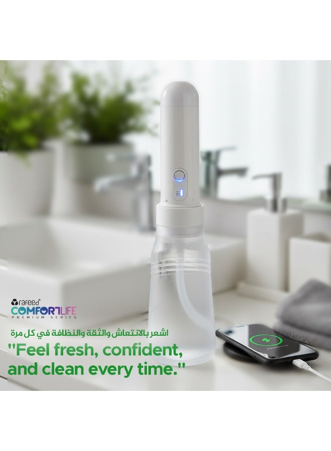 Rafeed Portable Electric Bidet, USB Rechargeable Personal Bidet Sprayer, 400ml Travel Bidet with Dual Water Pressure, IPX6 Waterproof, White - Image 5