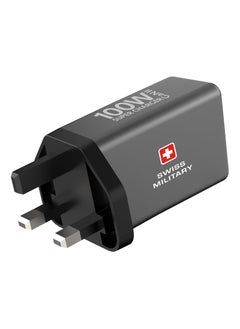 SWISS MILITARY 100W GaN II Dual Port USB-C Fast Wall Charger with Power Delivery | 100W Premium Braided Cable included| Compatible with Macbook/Dell/Lenovo, iPad, iPhone, Samsung, etc | 5Yr Warranty  - Image 2